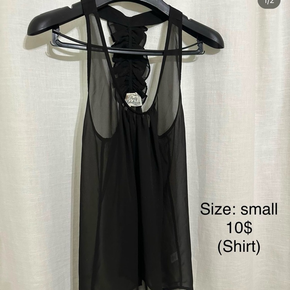 Chic Black Sheer Top
